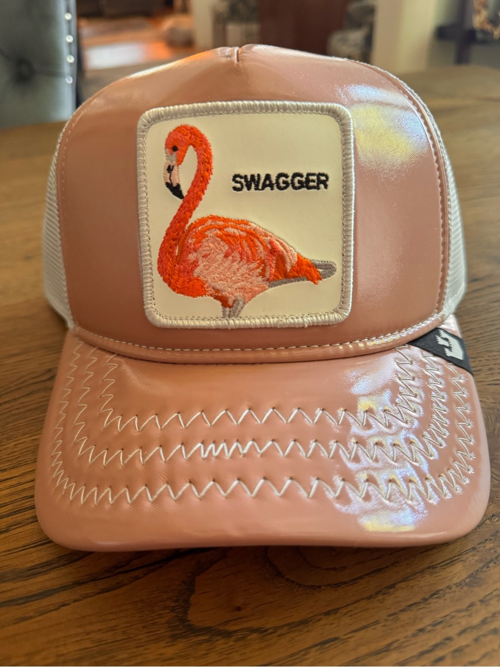 Women's Pink Flamingo Trucker Hat - Gorins The Farm collection